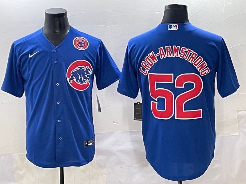 Men 2025 Chicago Cubs #52 Crow-Armstrong Blue Game Nike MLB Jersey style 6->chicago cubs->MLB Jersey